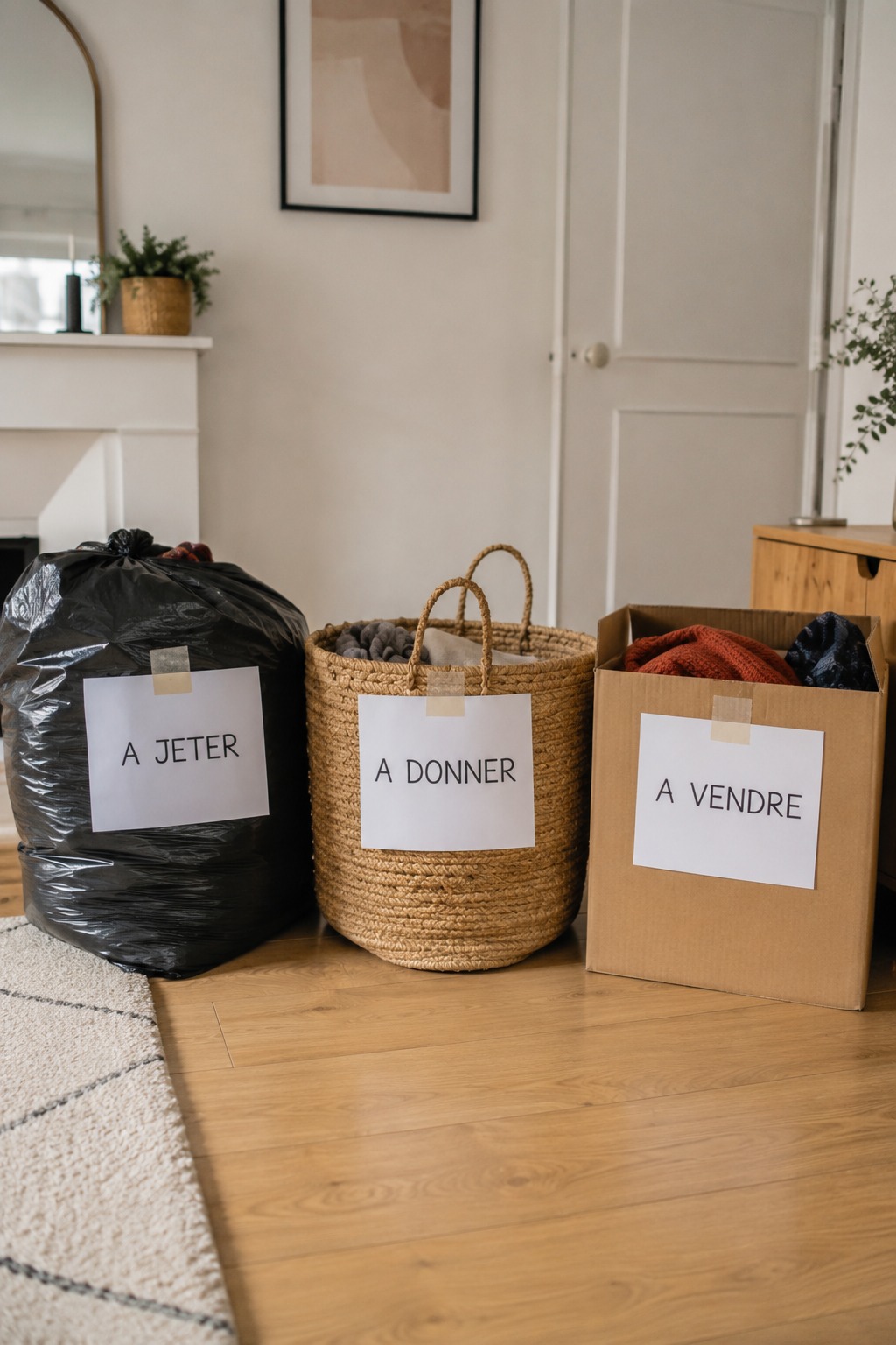 Tri et désencombrement en cours
